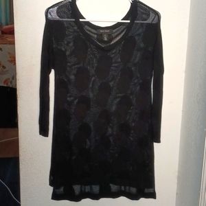 White House Black Market black mesh blouse/dress